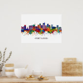 Port Louis Mauritius Skyline Poster (Keuken)