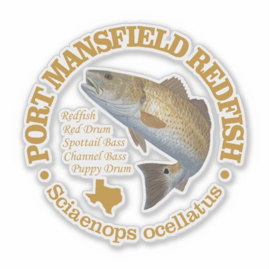 Port Mansfield (roodbaars) Sticker (Voorkant)