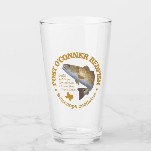 Port O'Conner (roodbaars) Glas (Voorkant)