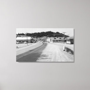 Port Orford, Oregon Town Uitzicht Foto Canvas Afdruk