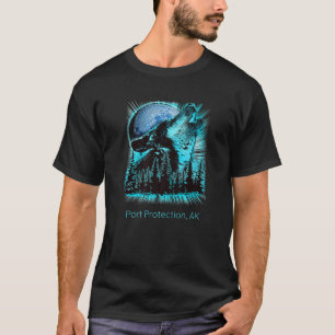 Port Protection Alaska Howling Wolf Moon Forest Na T-shirt
