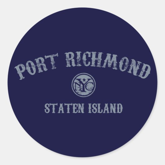 Port Richmond Ronde Sticker (Voorkant)