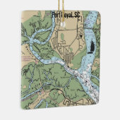 Port Royal South Carolina Chart Keramisch Ornament (Rechts)