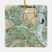 Port Royal South Carolina Chart Keramisch Ornament (Voorkant)