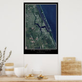 Port Saint Lucie Florida Satellite Poster Map (Keuken)