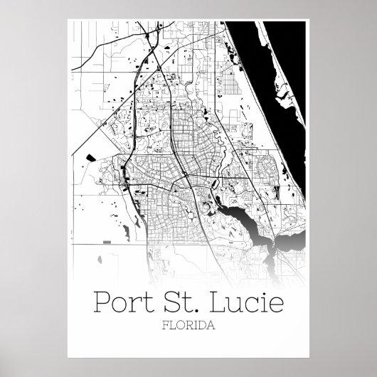 Port Saint Lucie Map - Florida - City Map Poster (Voorkant)