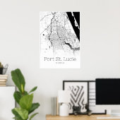 Port Saint Lucie Map - Florida - City Map Poster (Thuiskantoor)