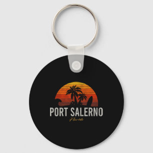 Port Salerno Florida Retro Surfer Vintage Strand Sleutelhanger
