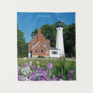 Port Sanilac Lighthouse tapestry Wandkleed