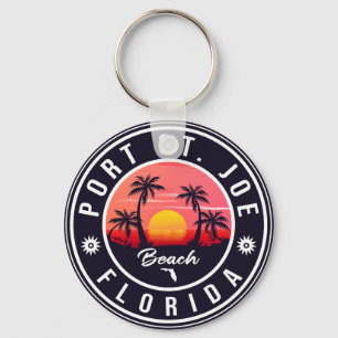 Port St. Joe Florida Retro Sunset Souvenir Sleutelhanger
