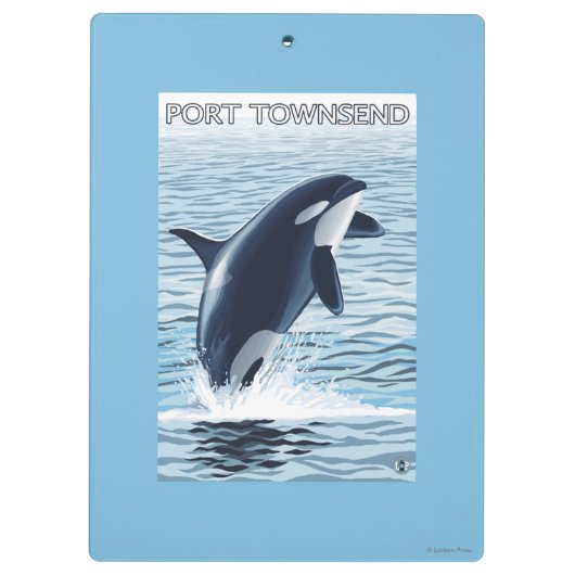 Port Townsend, WashingtonOrca Jumping Klembord (Achterkant)