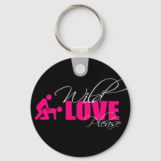 Porta-chaves / Key ring 5 cm - " wild love please Sleutelhanger (Voorkant)
