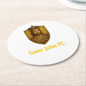 Porta-Copo Saint John FC. Ronde Kartonnen Onderzetter (Gebogen)