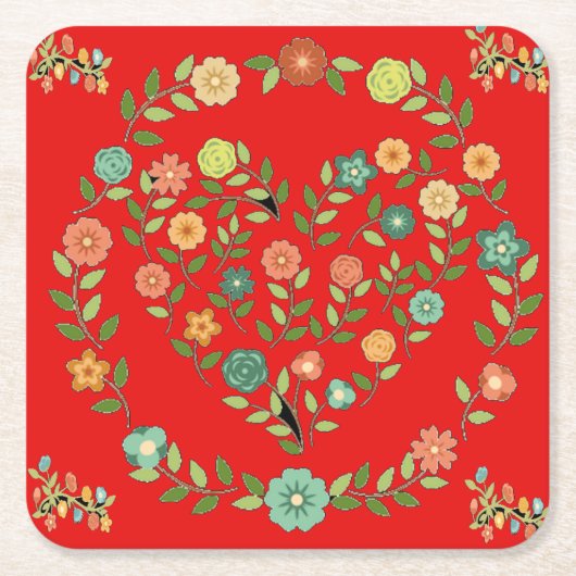 porta copos vierkante kartonnen onderzetter (Voorkant)