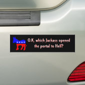 Portaal aan de hel bumpersticker (Op auto)