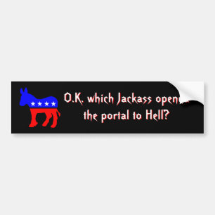 Portaal aan de hel bumpersticker