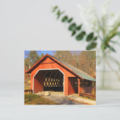 Portaal Creamery Covered Bridge Brattleboro Vermon Briefkaart (Staand voorkant)