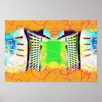 Portaal naar industriële moderne kunst uit een and