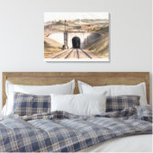 Portaal van Brunelse boxtunnel bij Bath Canvas Afdruk (Insitu (Slaapkamer))