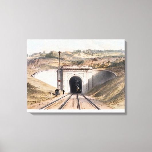 Portaal van Brunelse boxtunnel bij Bath Canvas Afdruk (Voorkant)