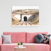 Portaal van Brunelse boxtunnel bij Bath Canvas Afdruk (Insitu (Woonkamer))