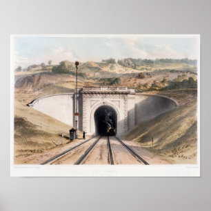 Portaal van Brunelse boxtunnel bij Bath Poster