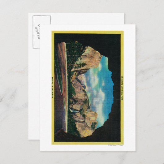 Portaal van het uitzicht van de grootheid Yosemite Briefkaart (Voorkant / Achterkant)