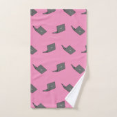 Portable gris avec logo d'oiseau (Serviette à main)