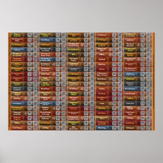 Portable QR Code Bookshelf Poster (Voorkant)