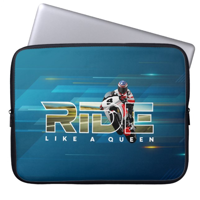 Portable Ride Like a Queen | Housse pour ordinateur portabl (Devant)