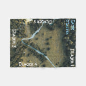 Portable Tabletop Map for Game Play: Wooded Stream Fleece Deken (Voorkant (Horizontaal))