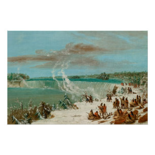 Portage rond de Herfsten van Niagara bij Table Roc Perfect Poster