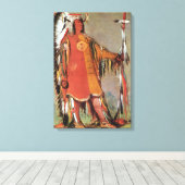Portait van Indiaas Chief Mato-Tope door George Ca Canvas Afdruk (Insitu (Houten vloer))