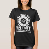 PORTAL APERTURE SCIENCE INNOVATORS SCIENCE chemist T-shirt (Voorkant)