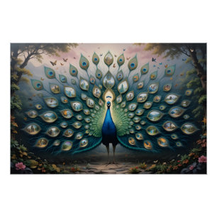 Portal Peacock Panorama Perfect Poster