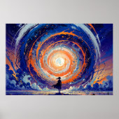 Portal Vortex - Lone Silhouette Fantasy Art Poster (Voorkant)