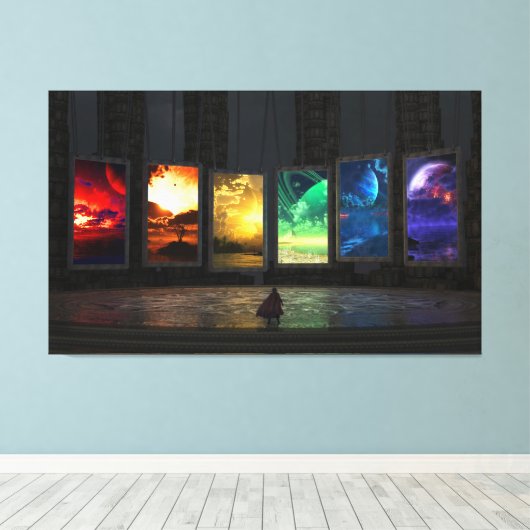 Portals gestreken Canvas Afdruk (Insitu (Houten vloer))