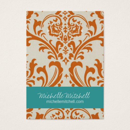 Porte à oreille | CARTE DE VISITE | Duo rouille (Devant)