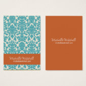 Porte à oreille | CARTE DE VISITE | Duo rouille bl (Devant & derrière)