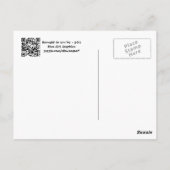 Porté à vous par la lettre V Carte postale (Dos)