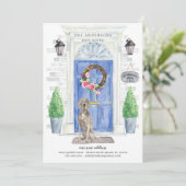 Porte avant de Weimaraner Faire-part de déménageme (Debout devant)