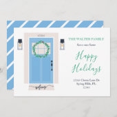 Porte avant Déplacement Faire-part bleu (Devant / Derrière)