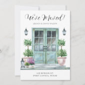 Porte avant Floral Chic Moderne Faire-part de démé (Devant)