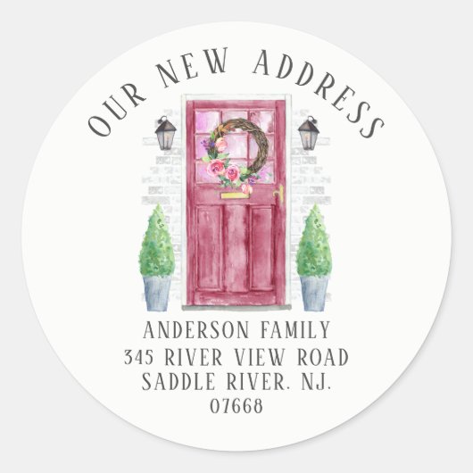 Porte avant | Nouveau Sticker Étiquette de adresse (Devant)