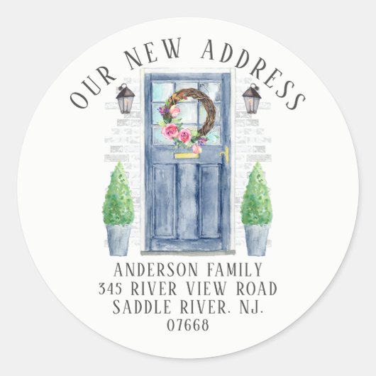 Porte avant | Nouveau Sticker Étiquette de adresse (Devant)