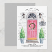 Porte avant rose Faire-part de déplacement (Devant / Derrière)