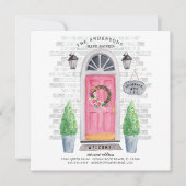 Porte avant rose Faire-part de déplacement (Devant)