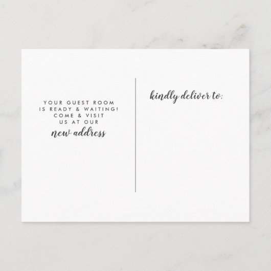 Porte avant rose Faire-part de déplacement (Dos)