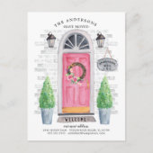 Porte avant rose Faire-part de déplacement (Devant)