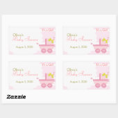 Porte-bébé C'est un Sticker Baby shower rose fille (Feuille)